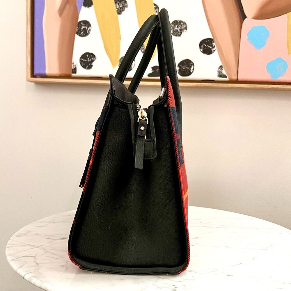 NWOT RARE ♠️ Kate Spade ♠️ Cameron Street Candace Satchel Purse -Red/Black Plaid - Picture 9 of 10